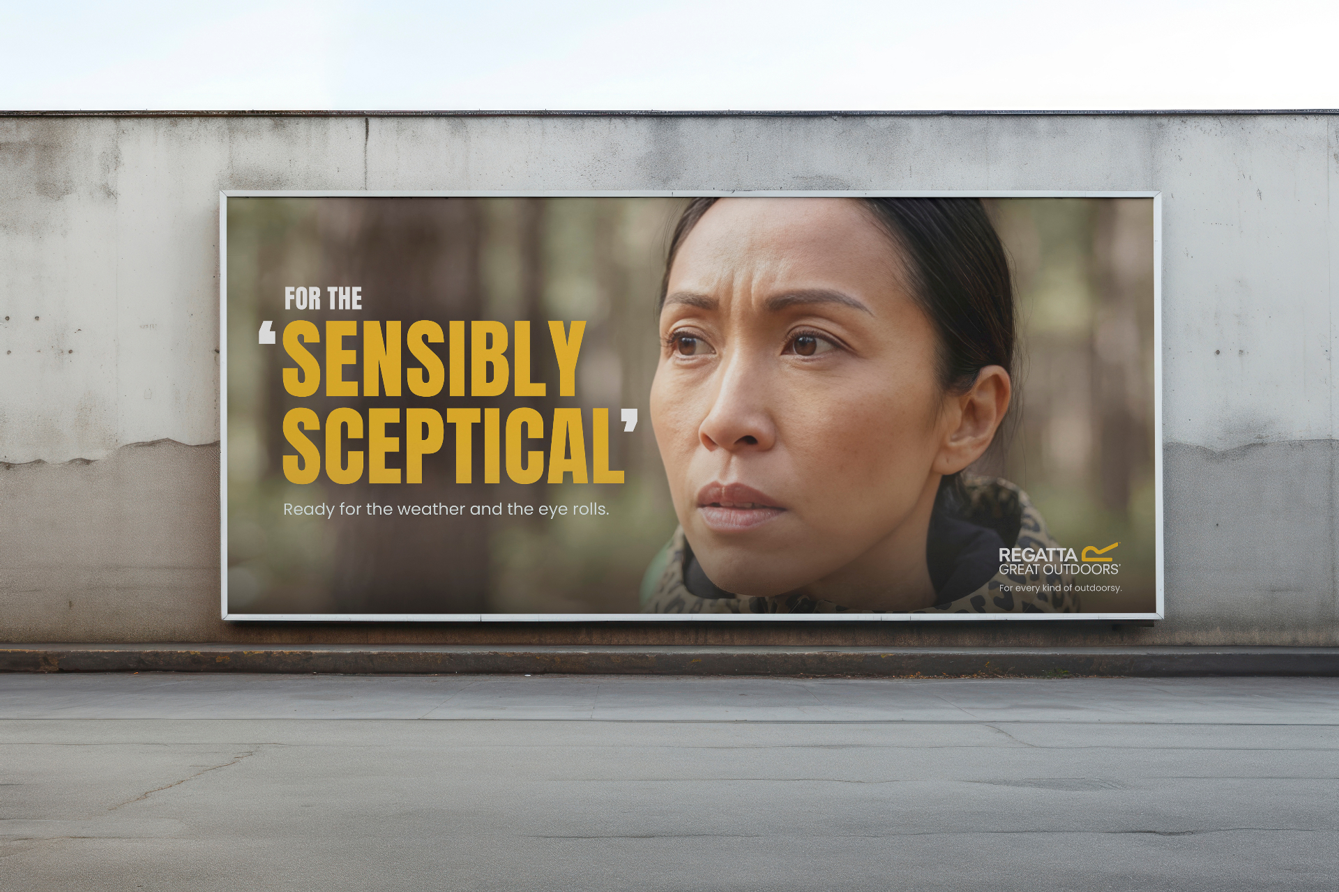 Regatta campaign billboard — THE SENSIBLY SCEPTICAL.