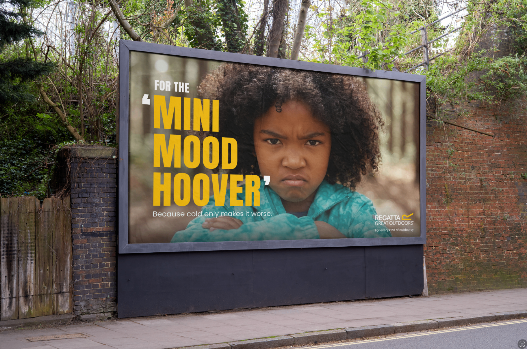 Regatta campaign billboard — THE MINI MOOD HOOVER.